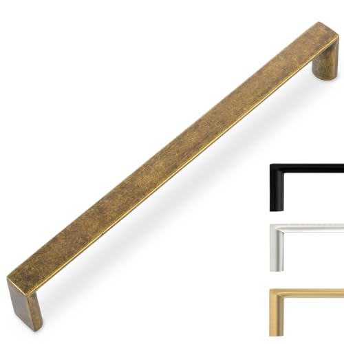 Antique Brass Kitchen Cabinet Pulls 6-1/4 Inch 10 Pack - color: Antique Brass, size: 6-1/4'' Hole Center(160mm)