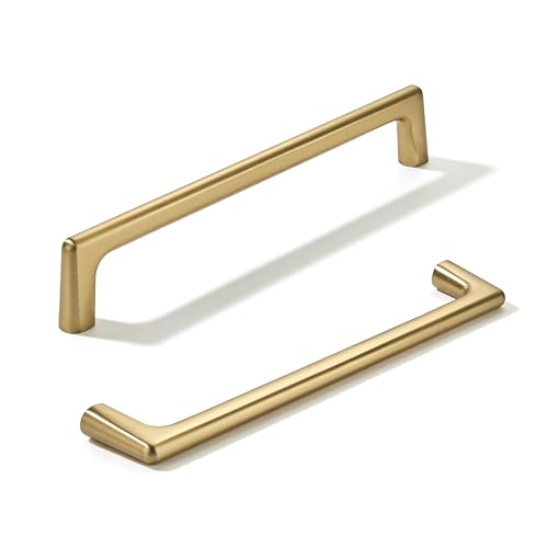 khtumeware 10 Pack Antique Champagne Bronze Cabinet Pulls 5 Inch(128mm) Hole Centers Satin Brass Cabinet Pulls Kitchen Cabinet Hardware for Cupboard Drawer Handles Dresser Pulls - color: Champagne Bronze, size: Cabinet Pulls 5" Hole Center