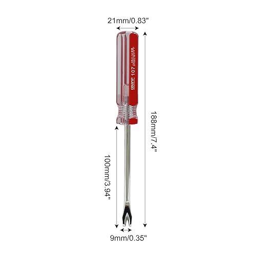 Bonsicoky 3 Pcs Tack Lifter Nail Puller(Red) - color: Red