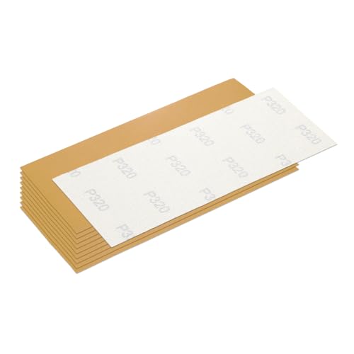 10 Pcs 320 Grit Sandpaper 4.5x11 Inch Sand Paper Alumina Abrasive - size: 4.5 x 11 Inch(320 Grit)