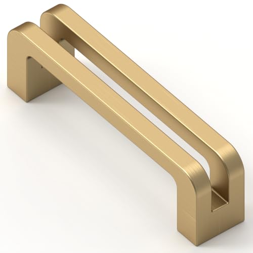 10 Pack Champagne Bronze Cabinet Pulls 3 Inch(76mm) Honey Bronze Kitchen Cupboard Handles Solid Heavy Duty Zinc Alloy Drawer Pulls - color: Champagne Bronze, size: 3" Hole Center