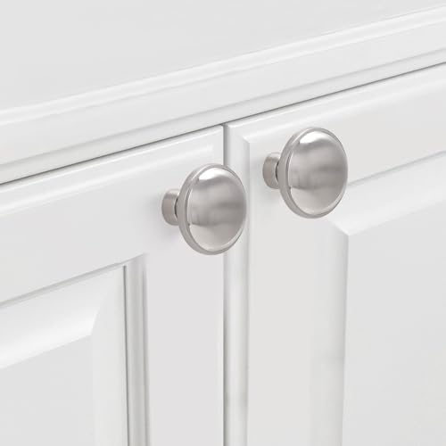 10 Pack Kitchen Cabinet Knobs Brushed Satin Nickel Cabinet Handles Silver Drawer Knobs Kitchen Hardware - color: Brushed Satin Nickel, size: 1-1/4'' Diameter(32mm)