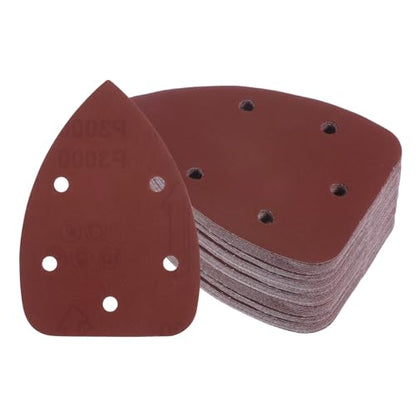60pcs Mouse Sander Detail Sandpaper 3000Grit 3.5"x5.5" Triangle