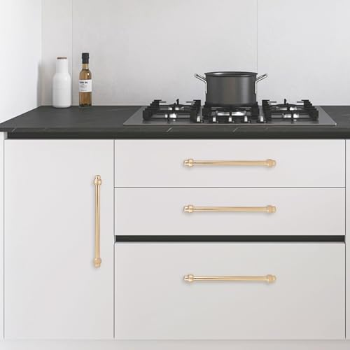10 Pack 10 Inch Kitchen Cabinet Handles Champagne Bronze Cabinet Pulls Zinc Alloy Drawer Pulls Kitchen Hardware - color: Champagne Bronze, size: 10'' Hole Center(254mm)