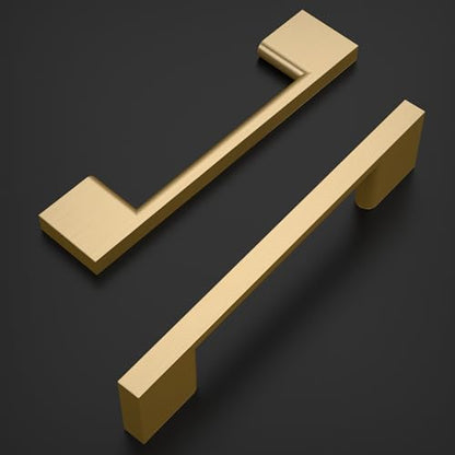Amerdeco 10 Pack Champagne Bronze Cabinet Pulls 3-3/4 Inch(96MM) Hole Centers Kitchen Cabinet Handles Cabinet Hardware Kitchen Handles for Cabinets Cupboard Handles Drawer Pulls ZH0060 - color: Champagne Bronze, size: 3.75" hole center