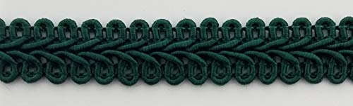 1/2" Chinese French Braid Gimp Trimming - 10 Continuous Yards - Many Colors! (Dk. Green) - color: Dk. Green