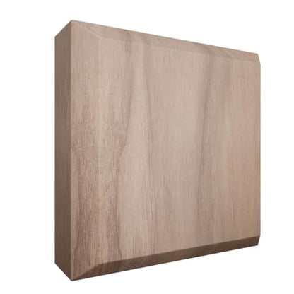 3 1/2"W x 3 1/2"H x 7/8"P Americraft Solid Hardwood Stain Grade Standard Smooth Rosette with Beveled Edge, Walnut - color: Walnut, size: 3.5-in. W x 3.5-in. H