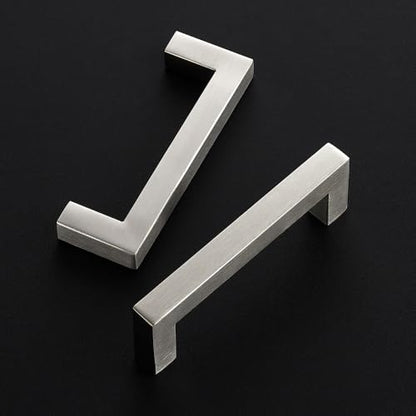 Ravinte Brushed Nickel Square Pulls Cabinet Handles,3-3/4 Inch,30 Pack - color: Brushed Nickel, size: 3-3/4 Inch Hole Center