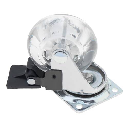 2 Inch Caster Wheels Set of 8, Crystal Swivel Casters with Brake