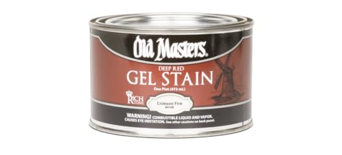 Old Masters 84108 Gel Stain Pint, Crimson Fire