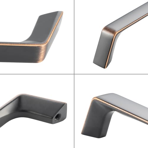 KOOFIZO 10 Pack 5 Inch Oil Rubbed Bronze Cabinet Pulls Rubbed Bronze Cabinet Handles Hardware for Kitchen Cabinets Drawers P21 Bedroom Dresser Bathroom Vanity Cupboard - color: Oil Rubbed Bronze, size: 5" CC - 10Pcs
