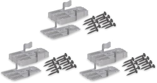WAL-Board Tools Drywall Clips, Easy Drywall Repair Solution, Fits 1/2" and 5/8" Panels, Includes 6 Clips and 12 Screws, Assembled in USA, 054-014 (Pack of 3) - size: One Size (Pack of 3)