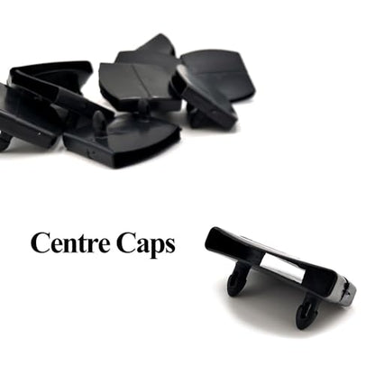 30pcs 54x9mm Black Replacement Bed Slat Plastic Centre Caps Holders for Holding Securing Wooden Slats Bed Base,Width 54mm x Height 9 mm (Inside Dimension) - size: Centre Caps 30 pcs