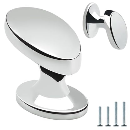 10 Pack Cabinet Knobs Polished Chrome 1-1/6 Inch(30mm) Length Solid Zinc Alloy Drawers Pulls Dresser Knobs Kitchen Cupboard Bathroom Furniture Hardware - color: 10pack - Polished Chrome, size: Knob