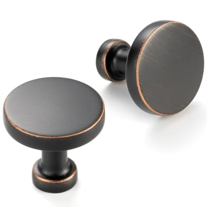 Round Oil Rubbed Bronze Cabinet Knobs 1-1/4 Inch 10 Pack K2302 - color: Oil Rubbed Bronze, size: Knob-10 Pcs