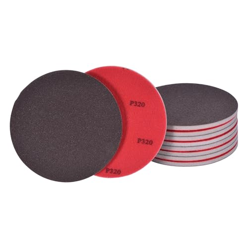 10Pcs 5 Inch Hook and Loop Sponge Sanding Disc, 320 Grit - size: 5 Inch 320 Grit
