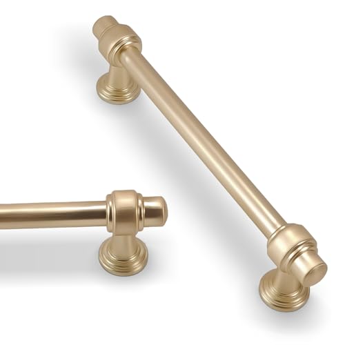 10 Pack 5 Inch Kitchen Cabinet Handles Champagne Bronze Cabinet Pulls Zinc Alloy Drawer Pulls Kitchen Hardware - color: Champagne Bronze, size: 5'' Hole Center(128mm)