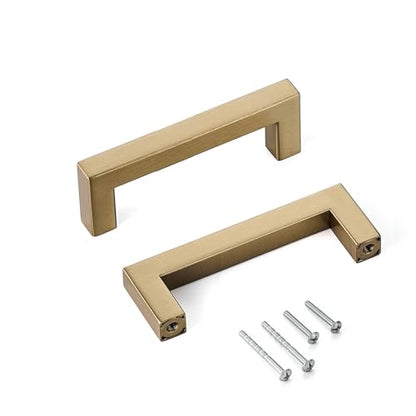 3 Inch Champagne Bronze Cabinet Pulls Stainless Steel, 20 Pack - color: Champagne, size: 3 Inch Hole Centers