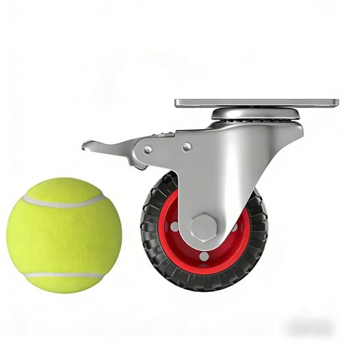 3" Swivel Caster Wheels,Casters Set of 4 Heavy Duty with Brakes - size: 3IN-4packs