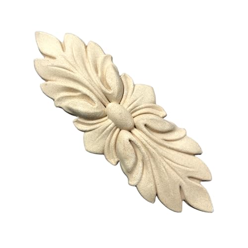 WoodUbend WUB1329.12 Pack of 2 Leafy Pediments - Wood Appliques - Heat Bendable & Flexible Onlays 4.5x12cm - DIY Craft, Furniture & Home Decor - Easy to Apply & Paint - Versatile & Reusable Decals - size: WUB1329.12