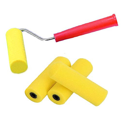 2-Packs 4" inch Mini Foam Painter Roller Set with Refills