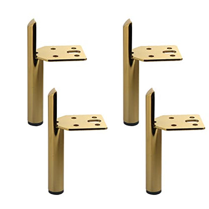 Osring 5 Inch Furniture Cabinet Legs, Side-Mounted Metal Table Feet Gold - color: Gold, size: 5 Inch