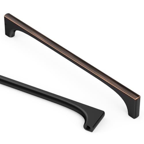 Asidrama 10 Pack 7.5 Inch(192mm) Oil Rubbed Bronze Cabinet pulls Kitchen Cabinet Handles, Cabinet Pulls Kitchen Cabinet Hardware for Cupboard Drawer Pulls 2321 - color: Oil Rubbed Bronze, size: 7.5" Hole Center, style: 10 Pack