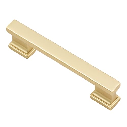Alzassbg 3-3/4" Brushed Gold Cabinet Pulls 10 Pack, AL3061MGP - color: Brushed Gold, size: 3-3/4" Hole Center