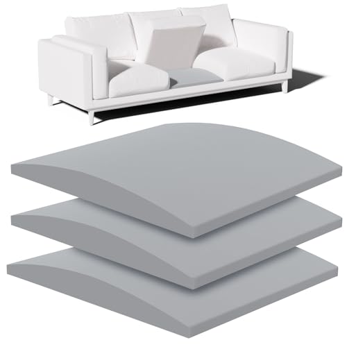 Couch Cushion Support, Sofa Cushion Support for Sagging Couch Seat, 22x22x2.4in, Couch Replacement Insert, High Density Foam Furniture Seat Sagging Repair, Trapezoid 40D, Grey Set of 3 - color: Grey-3p, size: 22x22x2.4In