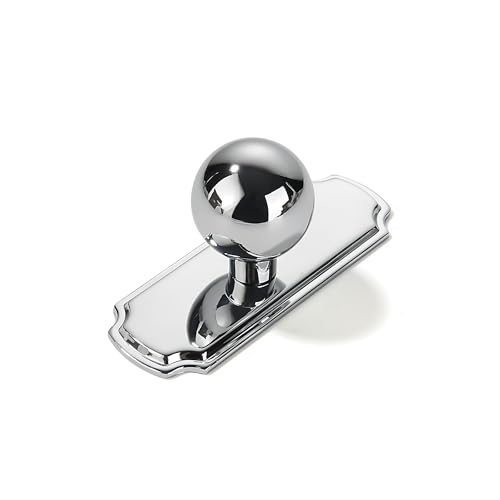 khtumeware 10-Pack Heavy Duty Solid Backplate for Cabinet Knobs Polished Chrome Drawer Knobs with Backplate Suitable for Dresser and Kitchen Cabinet Hardware. - color: Polished Chrome