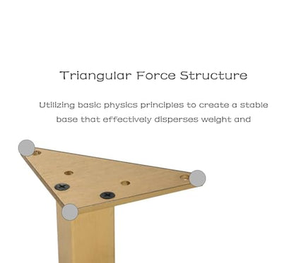 Geesatis 12" Adjustable Table Legs,4Pcs Aluminum Alloy Furniture Legs - color: Brushed Antique Gold, size: 12 In
