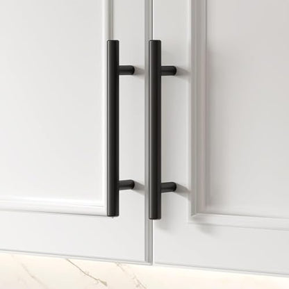 Goldenwarm 10 Pack 3 inch Black Cabinet Handles Matte Black Cabinet Pulls - color: Matte Black, size: 3 Inch Hole Centers
