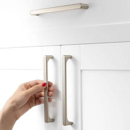 6-1/4 Inch Brushed Nickel Cabinet Pulls Kitchen Handle 10 Pack 3126 - color: Brushed Nickel, size: 6-1/4 In Hole Distance