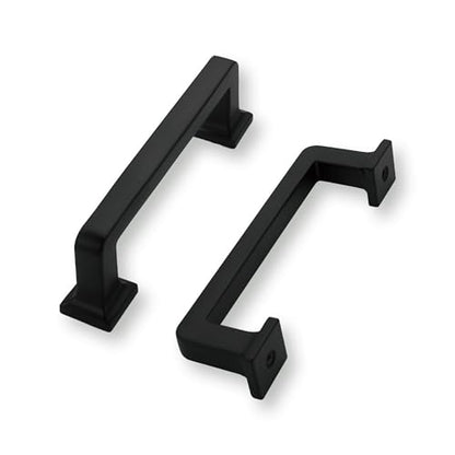 khtumeware 2 Pack Matte Black Cabinet Pulls, 3 Inch(76mm) Hole Centers Cabinet Handles Kitchen Hardware Straight Bar for Cabinets and Drawer Pulls - color: Matte Black, size: 3"(76mm) Hole Center, style: 2-pack