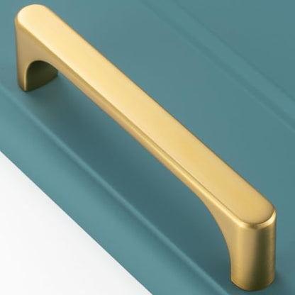 3-3/4 Inch Brushed Gold Cabinet Pulls Kitchen Handles 10 Pack 3126 - color: Brushed Gold, size: 3-3/4 In Hole Distance