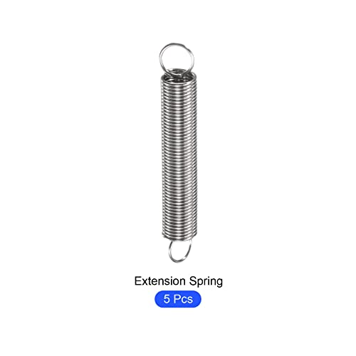 METALLIXITY Extension Spring (0.8x8x60mm/0.04"x0.32"x2.37") 5Pcs - size: 0.04"x0.32"x2.37"