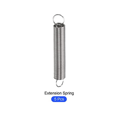 METALLIXITY Extension Spring (0.8x8x60mm/0.04"x0.32"x2.37") 5Pcs - size: 0.04"x0.32"x2.37"