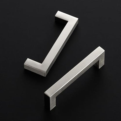 Ravinte Brushed Nickel Square Pulls Cabinet Handles,4 Inch,30 Pack - color: Brushed Nickel, size: 4 Inch Hole Center