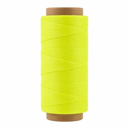 Mandala Crafts 150D 0.8mm Lime Green Flat Waxed Thread for Leather Sewing - color: Lime Green, size: Flat 150D 0.8mm 273 Yards