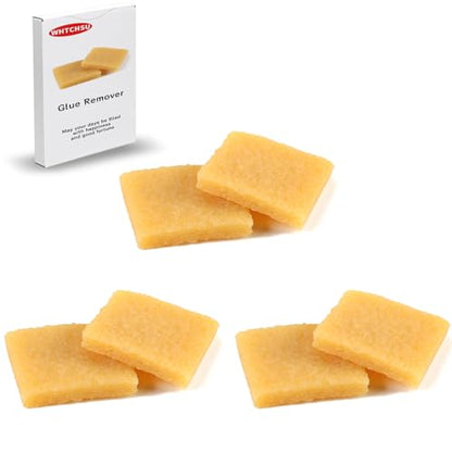 WHTCHSU 6 Pcs Glue and Residue Eraser Rubber Cement Cleaner for Removing Adhesive and Residues from Paper Plastic and More - size: 6 Count (Pack of 1)
