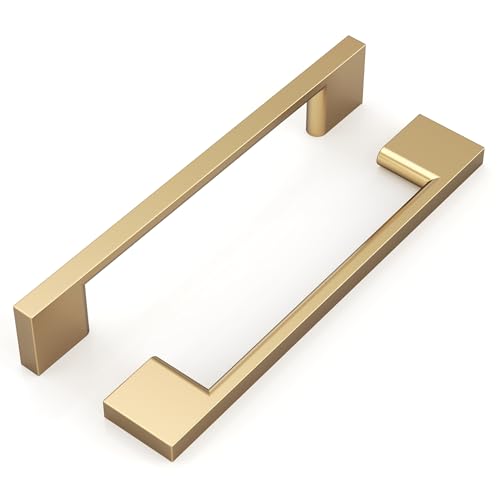 9BUILD 10 Pack Champagne Bronze Cabinet Pulls 5 Inch Champagne Kitchen Cabinet Handles, Cabinet Hardware for Cupboard Drawer Pulls - color: Champagne Bronze, size: 5"/128MM Hole Center, style: 10 Pack