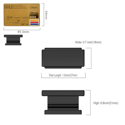 Amerdeco 10 Pack Matte Black Cabinet Knobs 1.46" - color: Matte Black, size: 1.46"/37MM