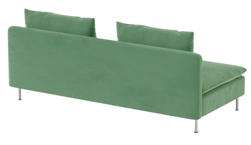 Heavy Velvet SODERHAMN Sofa Cover Compatible with IKEA Section Slipcover - color: Velvet Light Green, size: Sofa Section
