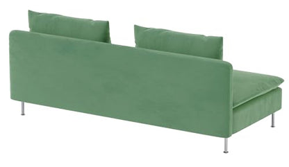 Heavy Velvet SODERHAMN Sofa Cover Compatible with IKEA Section Slipcover - color: Velvet Light Green, size: Sofa Section