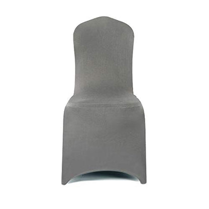Peomeise 6pcs Stretch Spandex Chair Cover for Wedding Party Dining Banquet Event (Grey, 6) - color: Grey, size: 6PCS