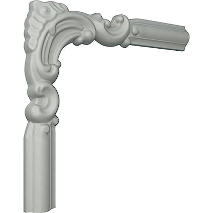 Ekena Millwork PML08X08AS Ashford Corner (matches moulding PML01X00AS) Panel Moulding, 8 1/4"W x 8 1/4"H, Primed