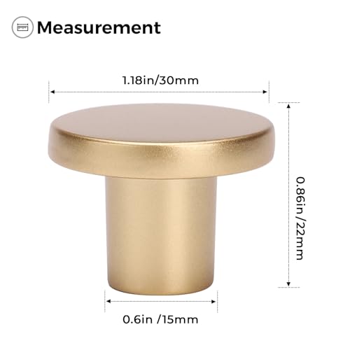 Ravinte Cabinet Knobs, 10 Pack Sandy Gold Dresser Drawer Pulls, 1-1/5 Inch - color: Sandy Gold