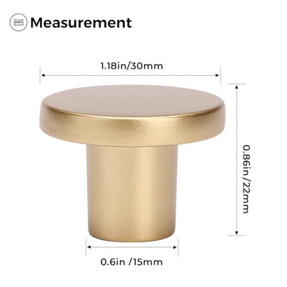 Ravinte Cabinet Knobs, 10 Pack Sandy Gold Dresser Drawer Pulls, 1-1/5 Inch - color: Sandy Gold