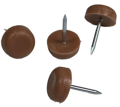 Nail On Furniture Glides/Flat Head/Chair Foot Glides in Brown Pack of 20/ Choose Your Size! (1”,3/4”,1/2”,5/8”,7/8”) by E.H.C (1/2" Diameter) - size: 1/2" diameter