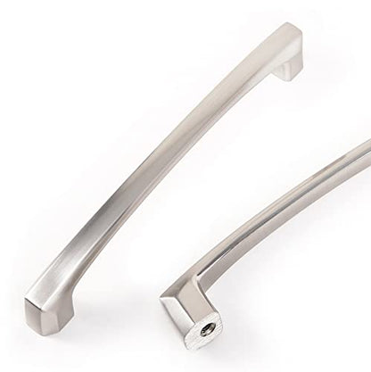 COTYKILEY 10 Pack 7Inch(177mm) Brushed Satin Nickel Kitchen Cabinet Handles Silver Cabinet Pulls Cabinet Door Handles Kitchen Cabinet Hardware Cupboard Drawer Pulls Dresser Handles - color: Brushed Satin Nickel, size: 7" Hole Center（177MM）